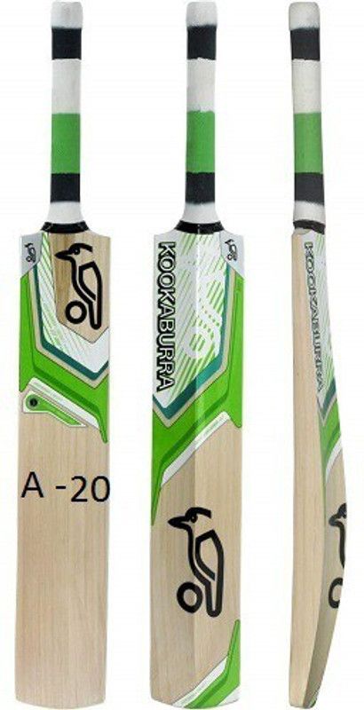 Sportsclube tennis A20 kookahburra green cricket bat sutaible for bay and girl Poplar Willow Cricket Bat  (840-900 g)