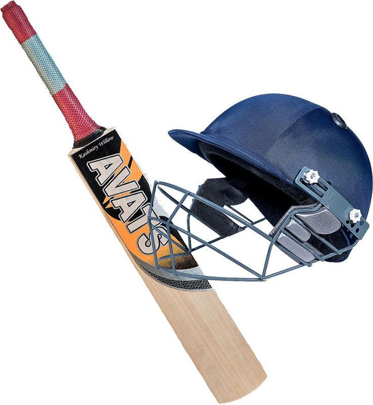AVATS 1 Fiber Helmate & 1 Kashmiri Willow Bat Cricket Kit