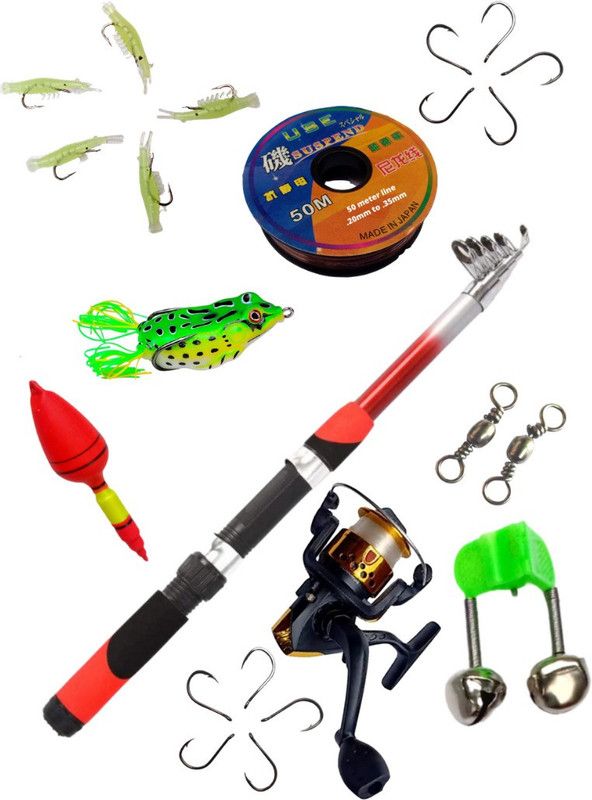 Abirs Fishing rod with frog full set 210 special Red Fishing Rod  (210 cm, 0.15 kg, Red)