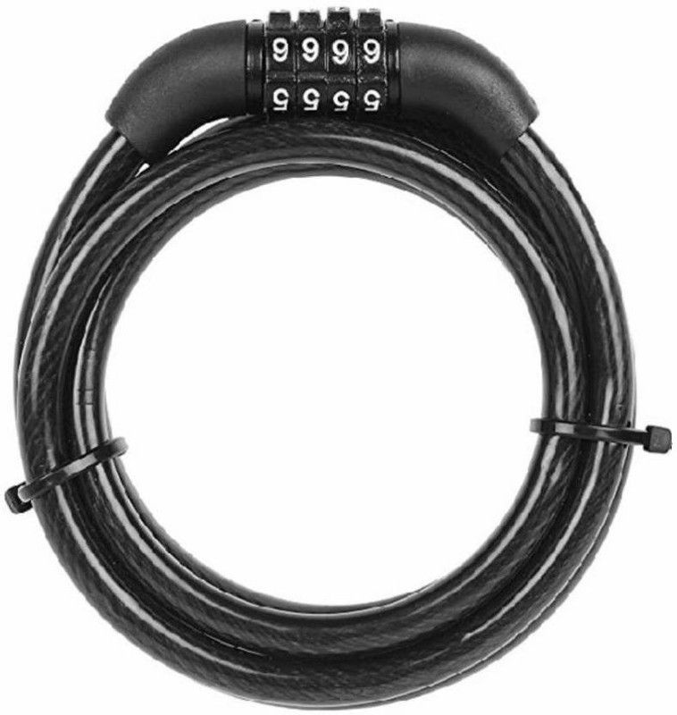 Mobfest Bike Lock High Security 4 Digit Resettable Combination Coiling Cable Lock  Cycle Lock