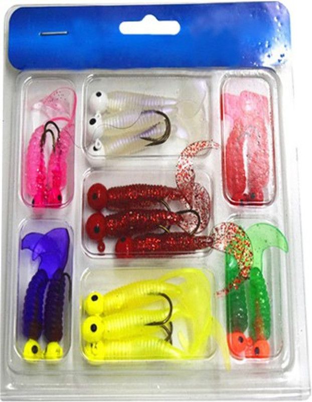 FUTABA Hard Bait Silicone Fishing Lure  (Pack of 15, Size 7)