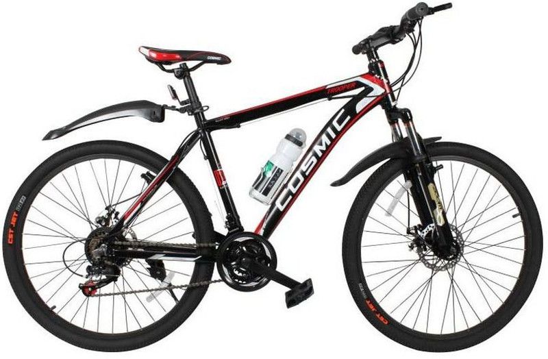 COSMIC TROOPER DISC BRAKE 21 SPEED MTB BICYCLE BLACK/RED-SPECIAL EDITION 26 T Mountain Cycle  (21 Gear, Red, Black)