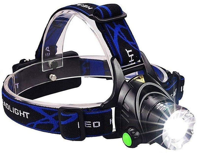 UVKU Torch Headlamp Headlight Weatherproof LED Flash Light with Battery for Farmers LED Headlamp  (Black, Blue)