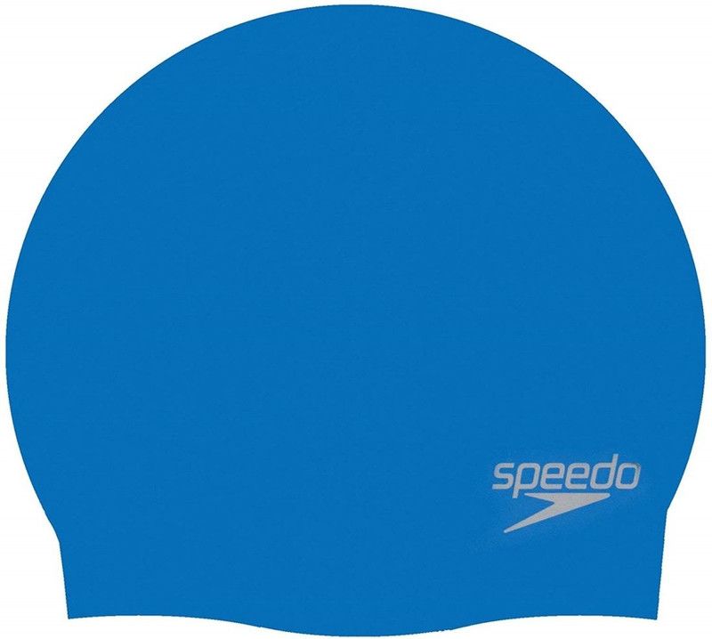 SPEEDO Moulded Silicon Cap Swimming Cap  (Blue, Pack of 1)