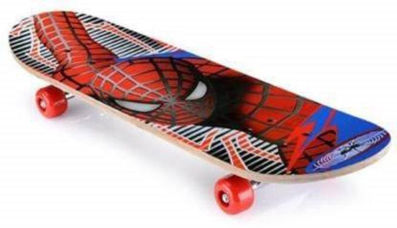 fizz SPIDER MAN SKATEBOARD 6 inch x 24 inch Skateboard  (Blue, Red, Pack of 1)