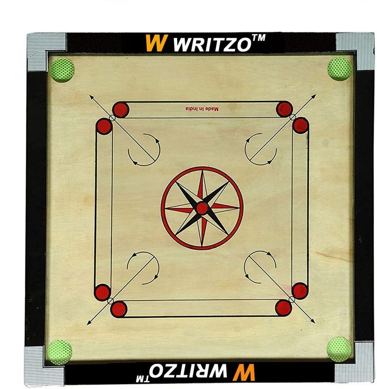 W WRITZO Premium Quality Smooth & Shiny Glossy Medium 26 inch Carrom Board 66.04 cm Carrom Board  (Multicolor)