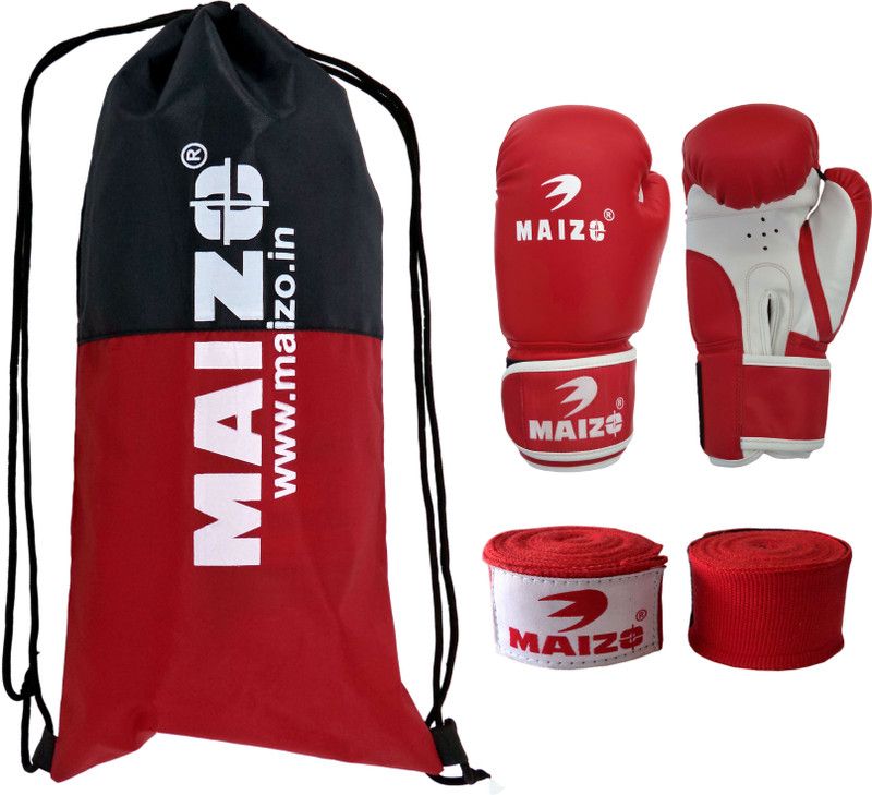 MAIZO Boxing Gloves  (Red, White)
