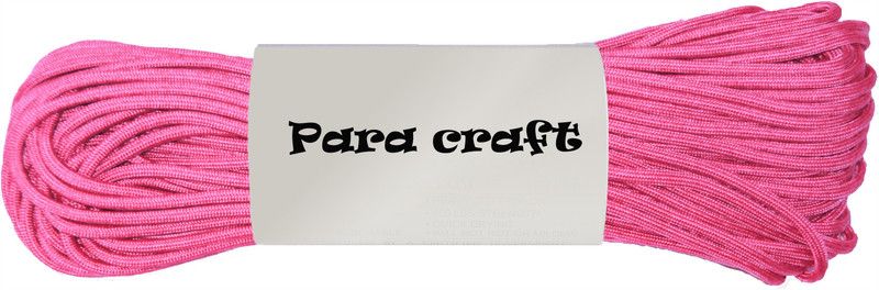 Paracraft 50ft 550 Paracord Parachute Survival Cord - Pink Multicolor  (Length: 30 m, Diameter: 4 mm)