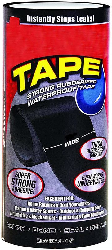 COSKIRA Super Fiber Waterproof Tape, Leak Sealing Repair Tape,Leak proof Repair Tape Grip Tape  (Black)