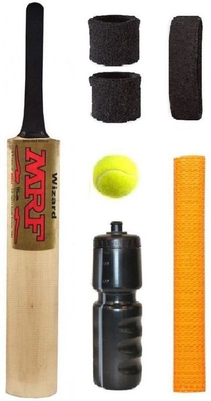 Sretail Gold Popular WillowCricket Bat Full Size Combo (Kit of 7 Items) Cricket Kit