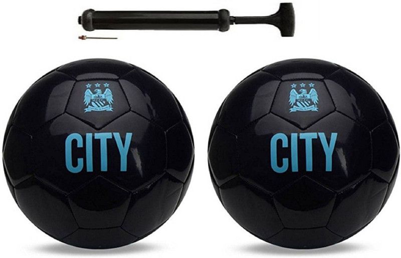 Unik City ViceBlack + City ViceBlack Football Combo With Durable Air Pump Football Kit