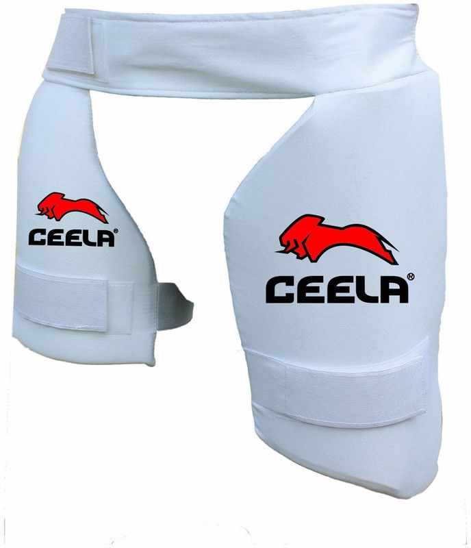 CEELA Combo Beginner Cricket Thigh Guard  (White)