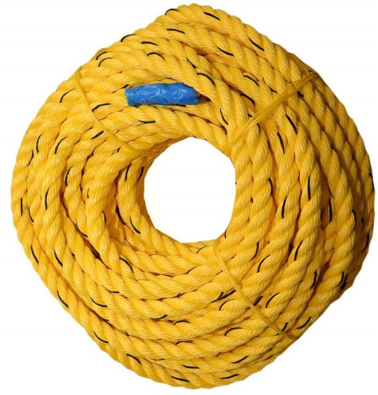 SAIFPRO Submersible Rope Yellow Borewell Danline Rope Twisted Rope (30meter - 10mm) Yellow  (Length: 30 m, Diameter: 10 mm)