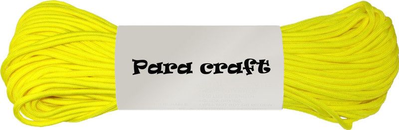 Paracraft 250ft 550 Paracord Parachute Survival Cord - Yellow Multicolor  (Length: 76 m, Diameter: 4 mm)