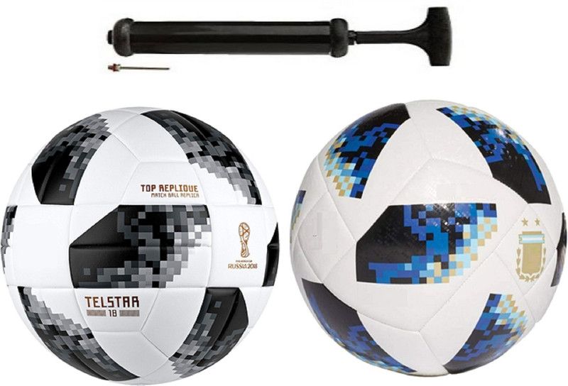 ALEN Startel 2018 WC + Startel 2018 WC Blue Football With Pump Combo Kit Football Kit