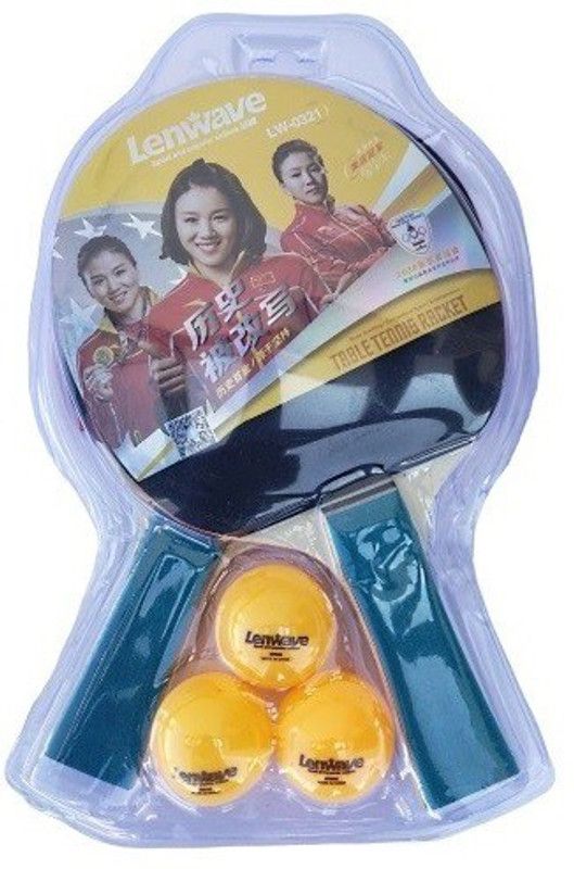 LenWave LW0321B: Table Tennis Racquet Set of 2 and 3 Balls Table Tennis Kit