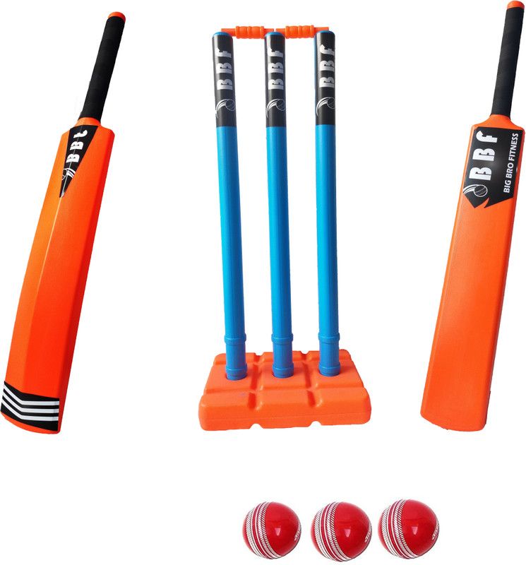BIG BRO FITNESS Cricket Set Plastic Heavy for Kids 8+, Street Cricket Set, Beach Cricket Set Cricket Kit