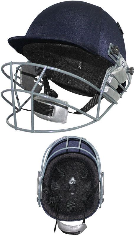 SM COLLIDE Cricket Helmet  (Navy Blue)