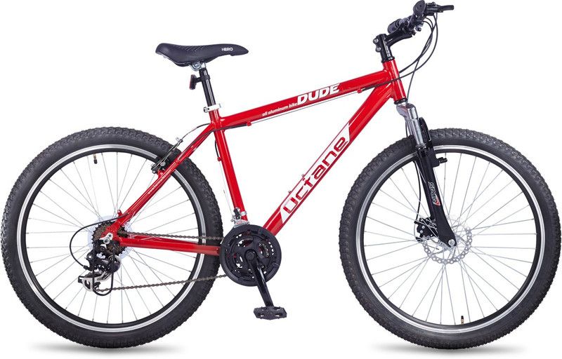 HERO Octane 26T Dude 21 Speed 26 T Mountain/Hardtail Cycle  (21 Gear, Red)