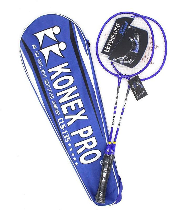 Konex CLS-135 Blue Strung Badminton Racquet With Free Cover Set Of 2 Racket Blue Strung Badminton Racquet  (Pack of: 2, 200 g)