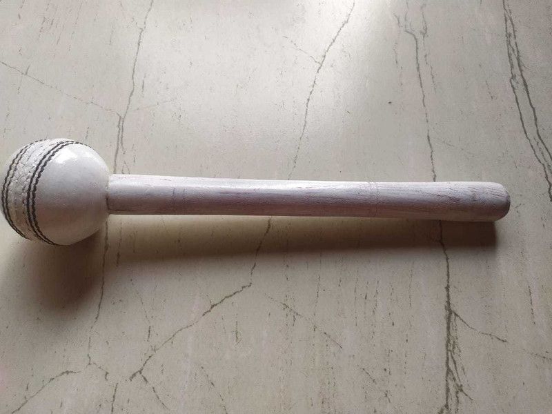 Swikaar Leather Ball Sports Wooden Cricket Bat Mallet, Standard Size BM37 Wooden Bat Mallet