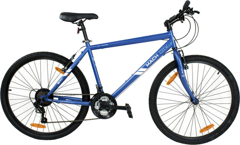 Mach City iBike Medium 26 T Hybrid Cycle/City Bike  (21 Gear, Blue)