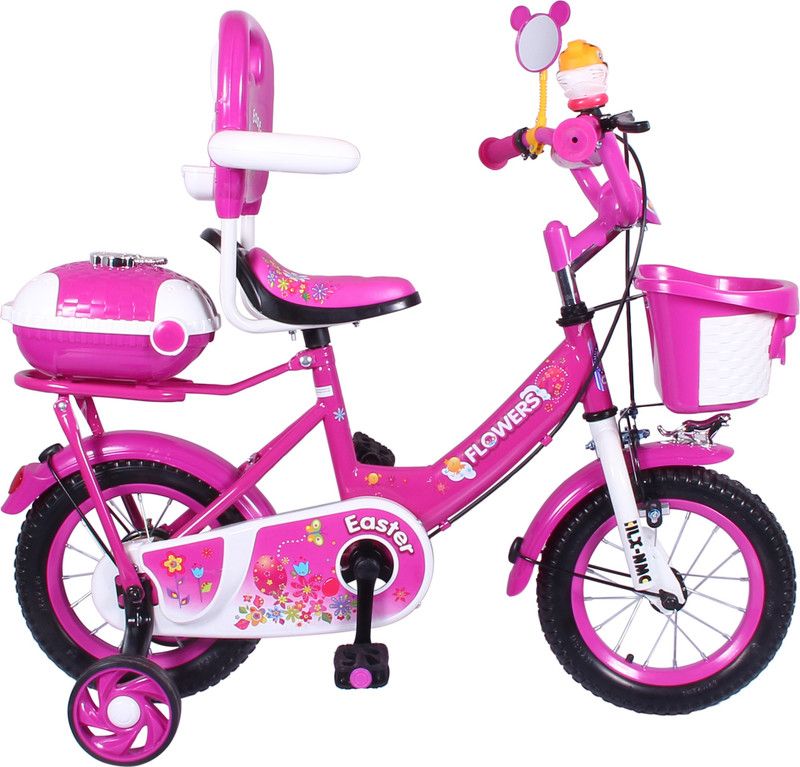 HLX-NMC KIDS BICYCLE 12 BOWTIE PINK/WHITE 12 T Recreation Cycle  (Single Speed, White, Pink)