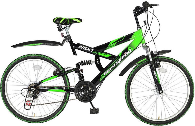 HERO Next 26T 18 Speed Sprint 26 T Mountain Cycle  (18 Gear, Green, Black)
