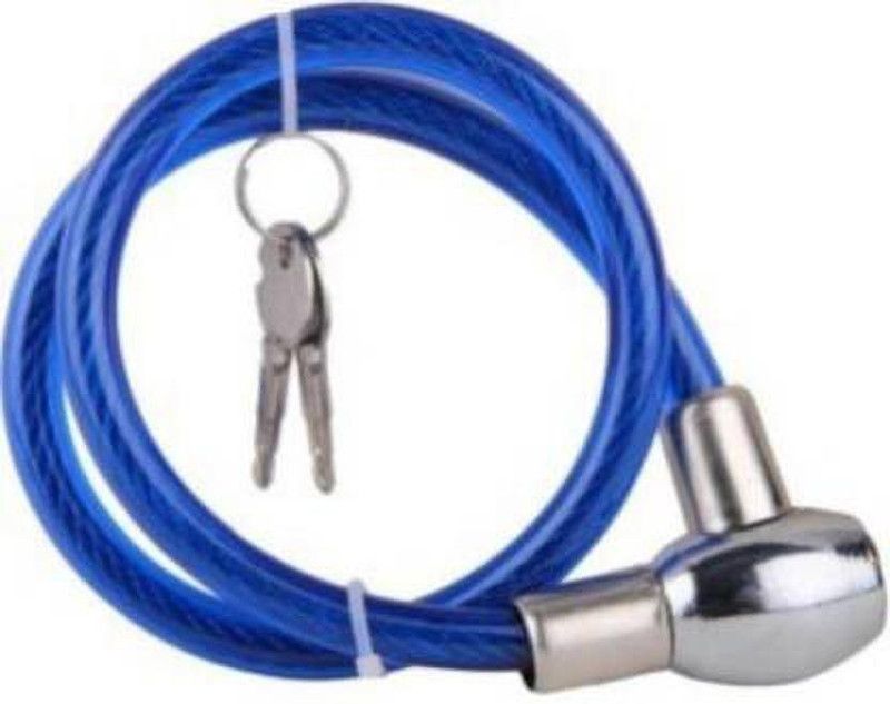 SHAH Bicycle SS Wire Lock - Blue Cycle Lock