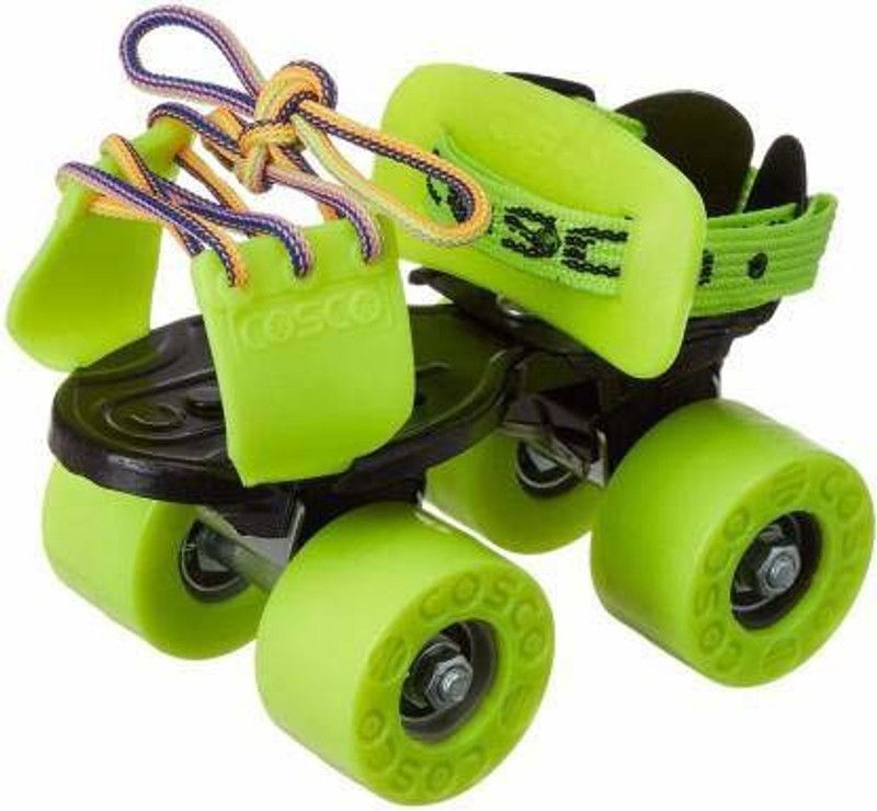 RIDZY Zoomer Quad Roller Skates Quad Roller Skates Quad Roller Skates - Size 8-11 UK  (Green, Black)