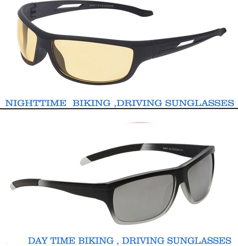 VAST COMBO_5307C3_YK Cycling Goggles  (Black, Yellow)