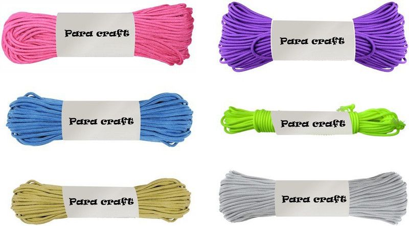 Paracraft 100ft 550 Paracord Parachute Survival Cord ??? GP2(Pack of 6) Pink, Purple, Blue, Fluro, Brown, Grey  (Length: 30 m, Diameter: 4 mm)