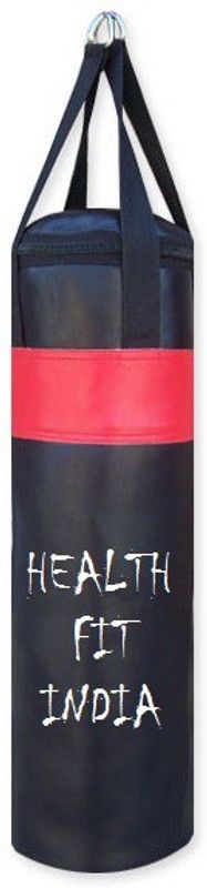 HEALTH FIT INDIA  1.5 FEET LONG, SRF - ECONOMIC MATERIAL, BLACK , RED COLOR, UNFILLED WITH HANGING STRAPS Hanging Bag  (1.5, 18 kg)