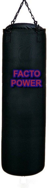 FACTO POWER 2 Feet Length BLACK Color With Chain Unfilled - CANVAS Hanging Bag  (HEAVY, 1 kg)
