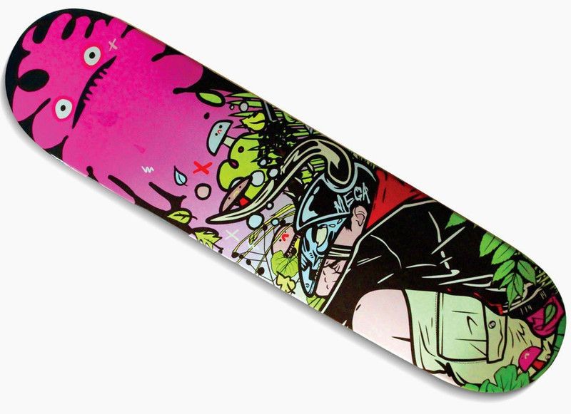 shophills SMS-1 5.12 inch x 3.15 inch Skateboard  (Multicolor, Pack of 1)