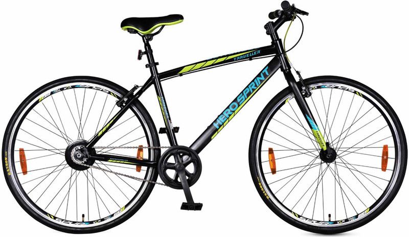 HERO Traveller 700C 700C T Mountain Cycle  (Single Speed, Green, Black)