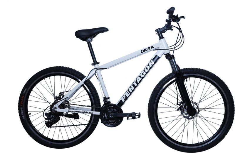 Pentagon OKRA 27.5 T Mountain/Hardtail Cycle  (21 Gear, White)