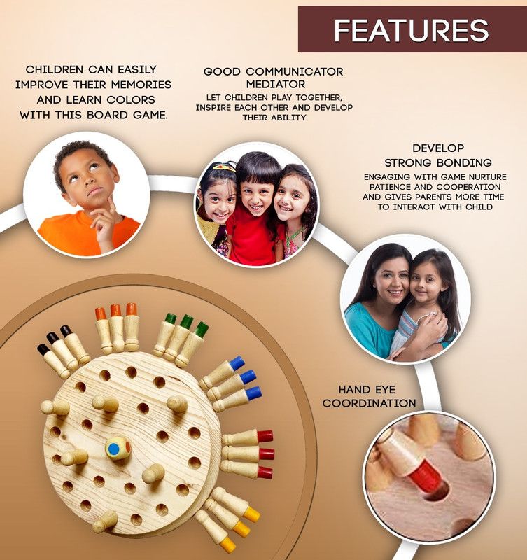 dp tools Wooden Memory Matchstick Chess Combo with Free Spinner Toy 19 cm Chess Board 19 cm Chess Board  (Multicolor)