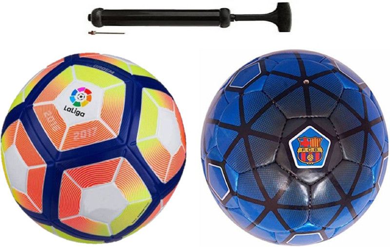 Unik New Lalinga + CFB Blue Football Combo With Durable Air Pump Football Kit