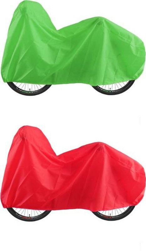 BikenWear Universal Combo of Green-Red Bicycle Cover Free Size  (Green, Red)
