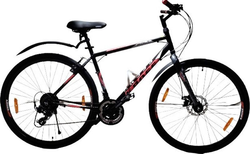 Kross Bolt 21Gear Cycle Ranger City Bike Sports Bicycle 28 T Hybrid Cycle/City Bike  (21 Gear, Black)