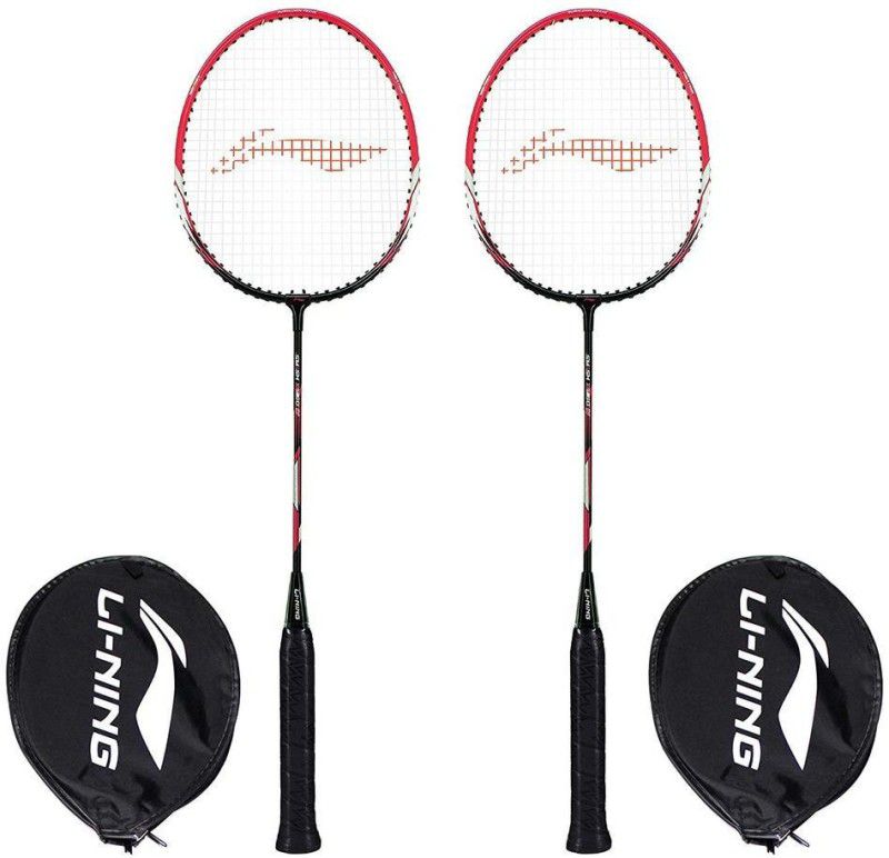 LI-NING XP-60-IV Red, Black, White Badminton Racquet (PACK OF 2) FREE GP24 GRIP Multicolor Strung Badminton Racquet  (Pack of: 2, 80 g)