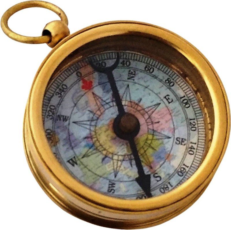 Shoptreed Vinatge Compass in Working Condition Compass  (Gold)