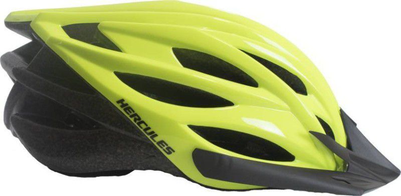 HERCULES ADULTS-M-NEON YELLOW Cycling Helmet  (NEON YELLOW)