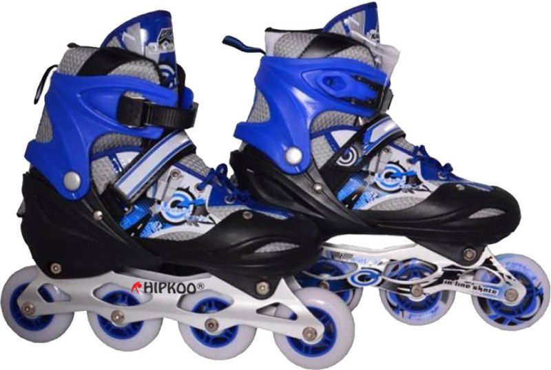 Hipkoo Sports Sterling Speedy Wheel Size 65mm In-line Skates - Size 6-8 UK  (Multicolor)