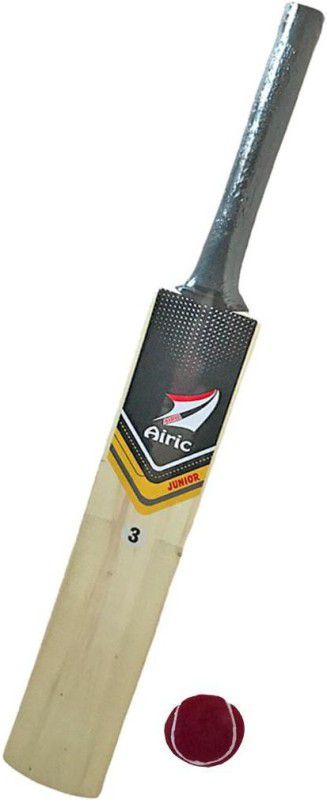Airic Kashmiri Popular Willow Cricket Bat with Tennis Ball Suitable For 8 to 9 Yrs Cricket Kit