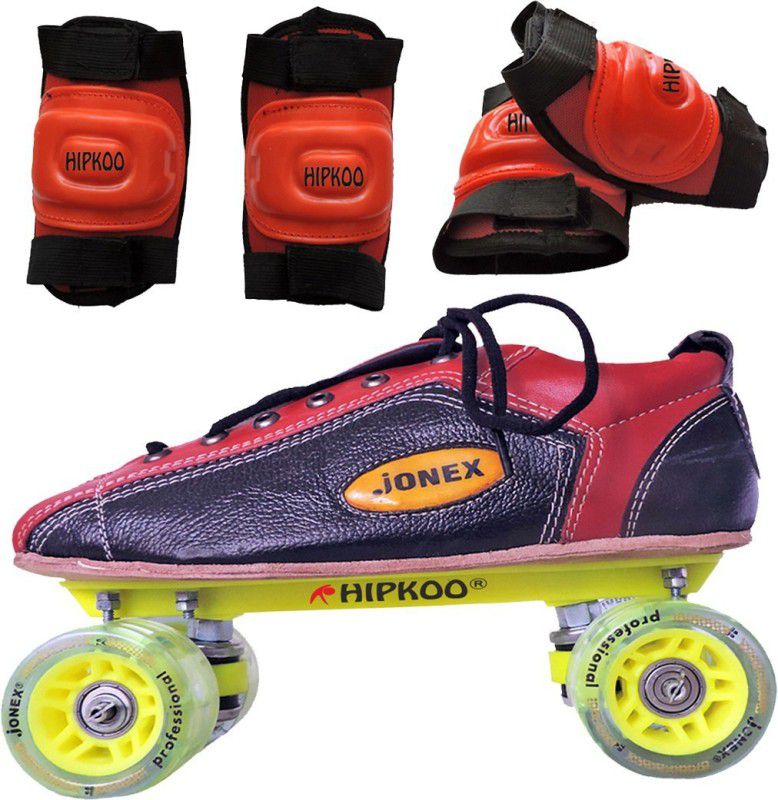 Hipkoo Sports JONEX PROFESSIONAL SKATE SHOES (SIZE-13) FOR KIDS WITH KNEE AND ELBOW PROTECTION Skating Kit