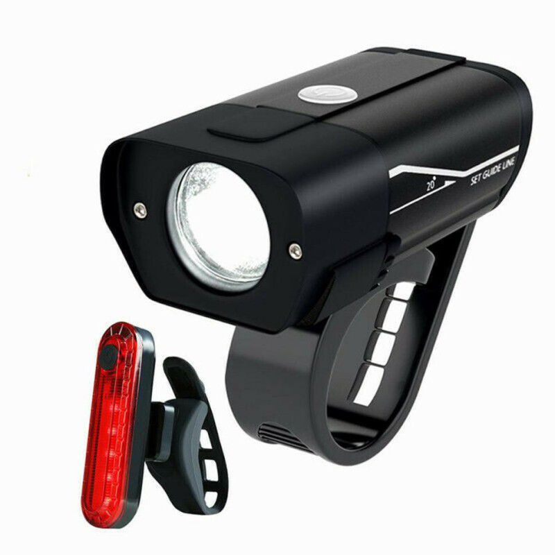Xezon Bicycle 2nd Generation Super Bright LED Rechargeable Wide Angle LED Front Rear Light Combo  (Black)