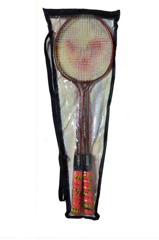 SPORTSHOLIC Double Rod Full Size Strung Badminton Racquet Pair For Kids 9 To 11 Years Multicolor Strung Badminton Racquet  (Pack of: 2, 300 g)