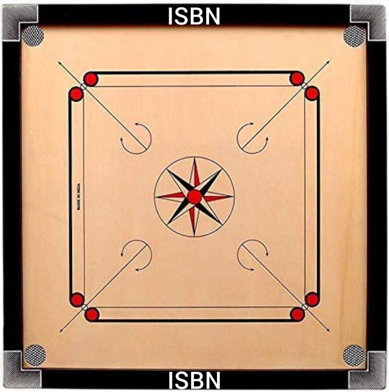 ISBN IMPEX CARROMBOARD 32 INCH WITH COIN AND STRIKER 32 cm Carrom Board  (Brown)